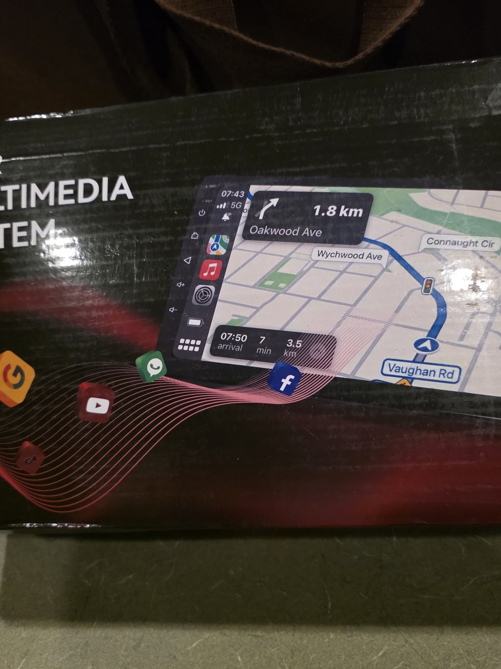 Car Multimedia Navigation System - Black
